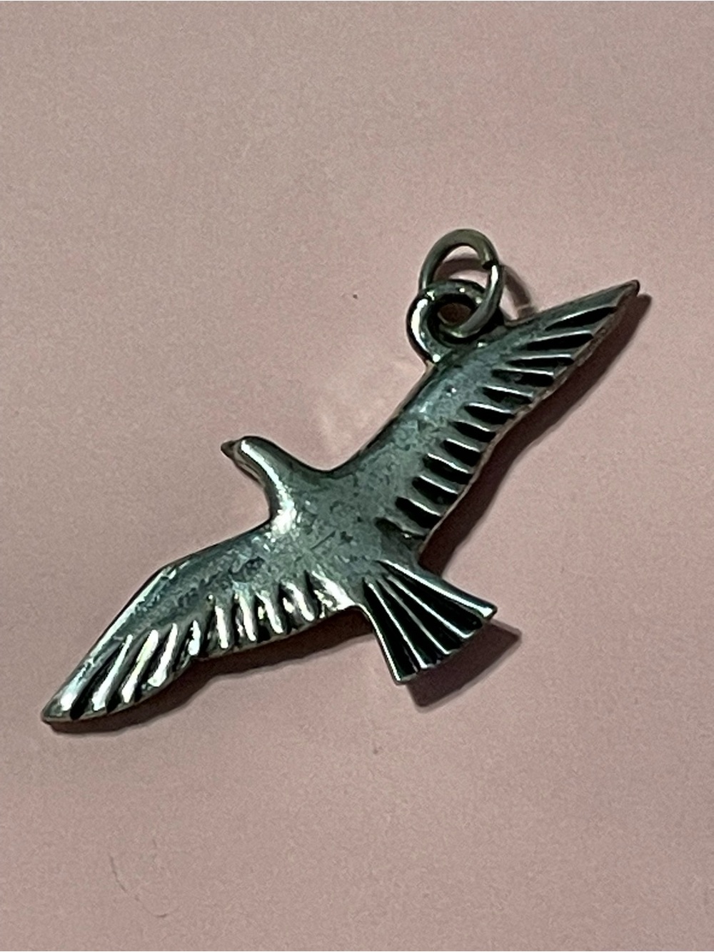 Soaring Eagle Silver Tone Pendant #9981